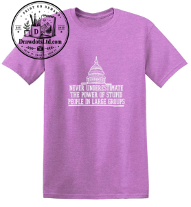 Never Underestimate The Power Of Stupid People In Large Groups T-Shirt