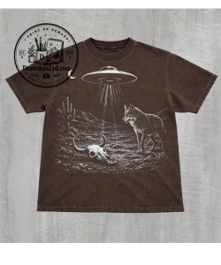 Vintage Ufo Coyote Western Graphic T-Shirt
