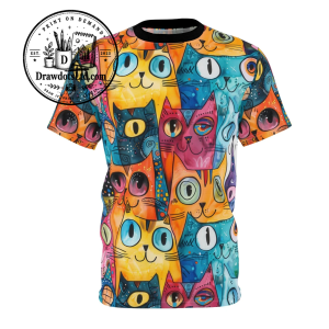 Colorful Cat Art T-Shirt