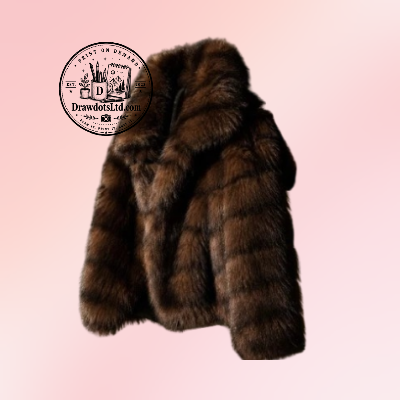 V BTS: ALLIRA Faux Fur Short Coat
