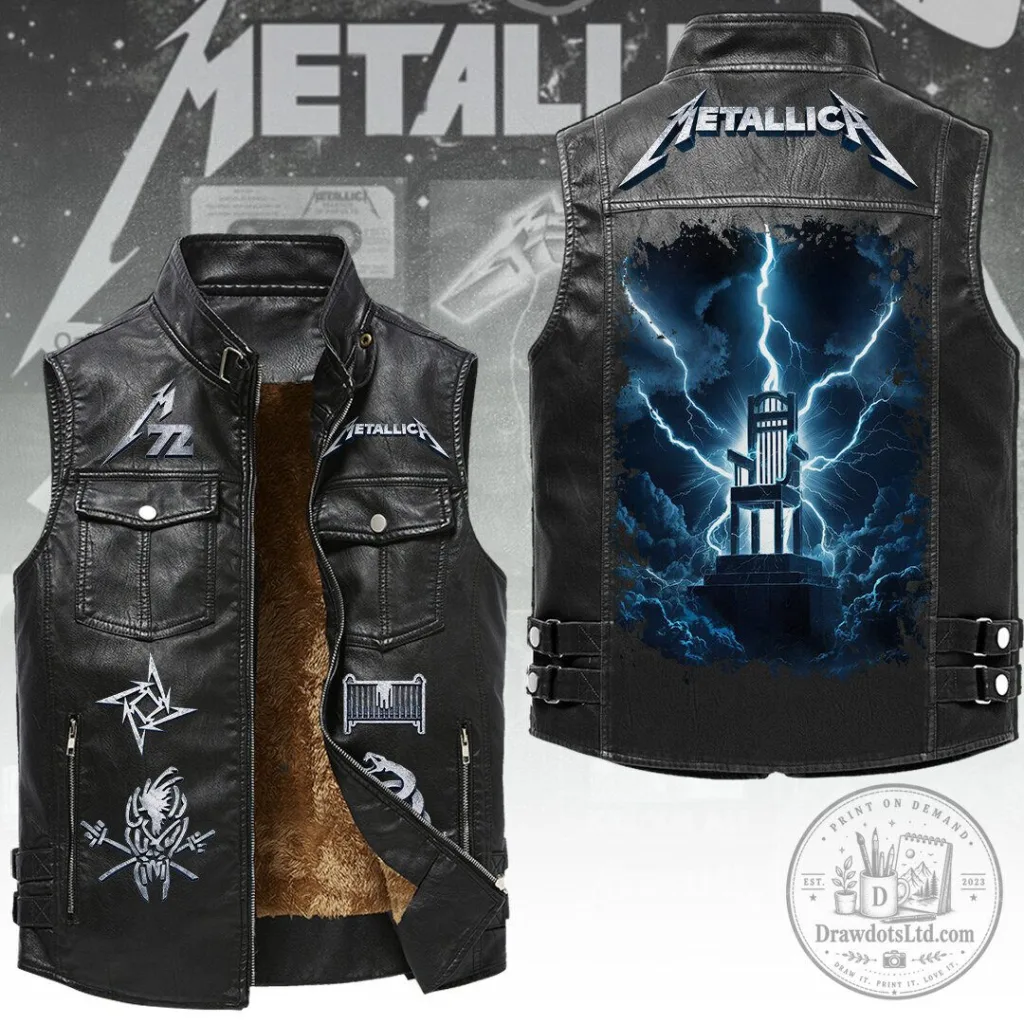 Metallica Tour 2026 Leather Sleeveless Jacket Vest