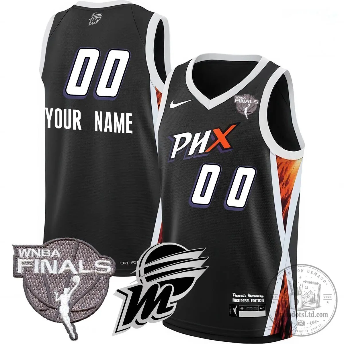 Phoenix Mercury 2025 WNBA Finals Black Basketball Jersey
