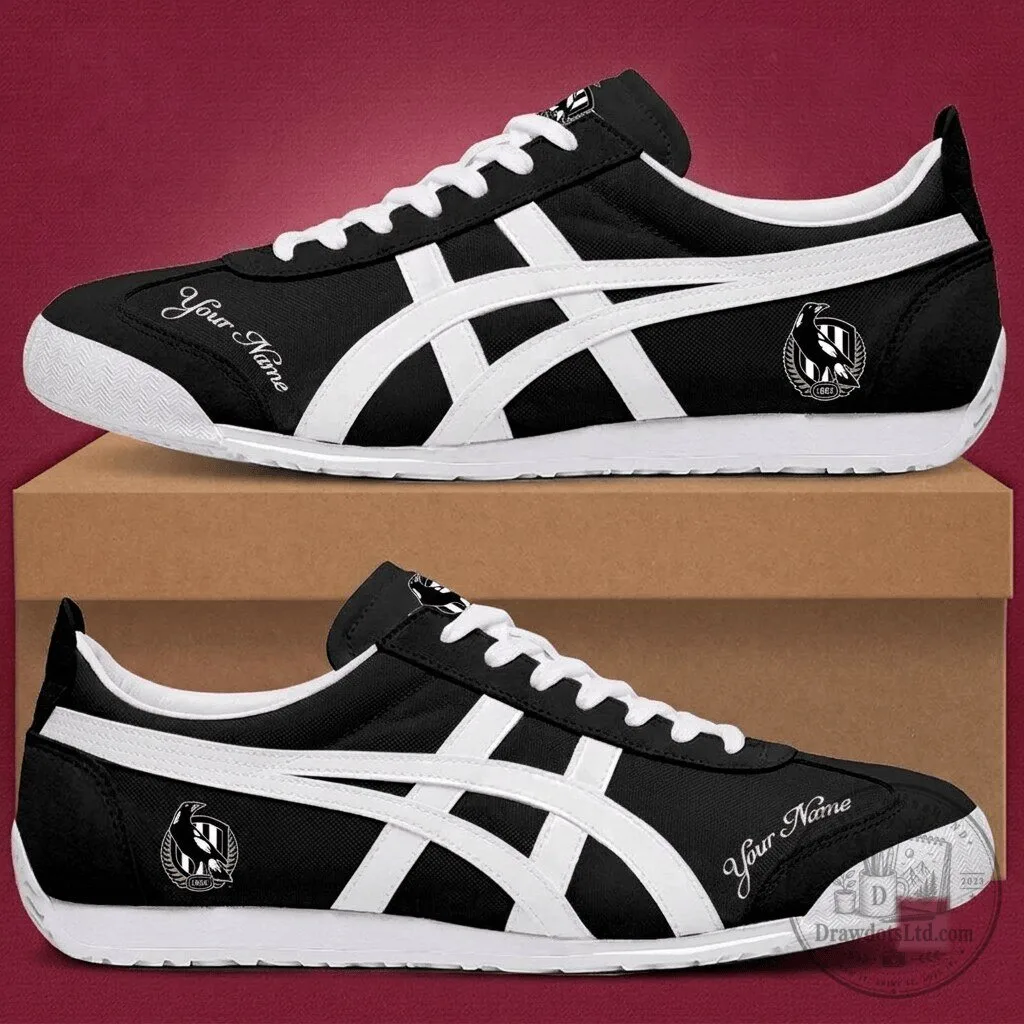 Collingwood Magpies AFL Personalized Black and White Athletic Shoes