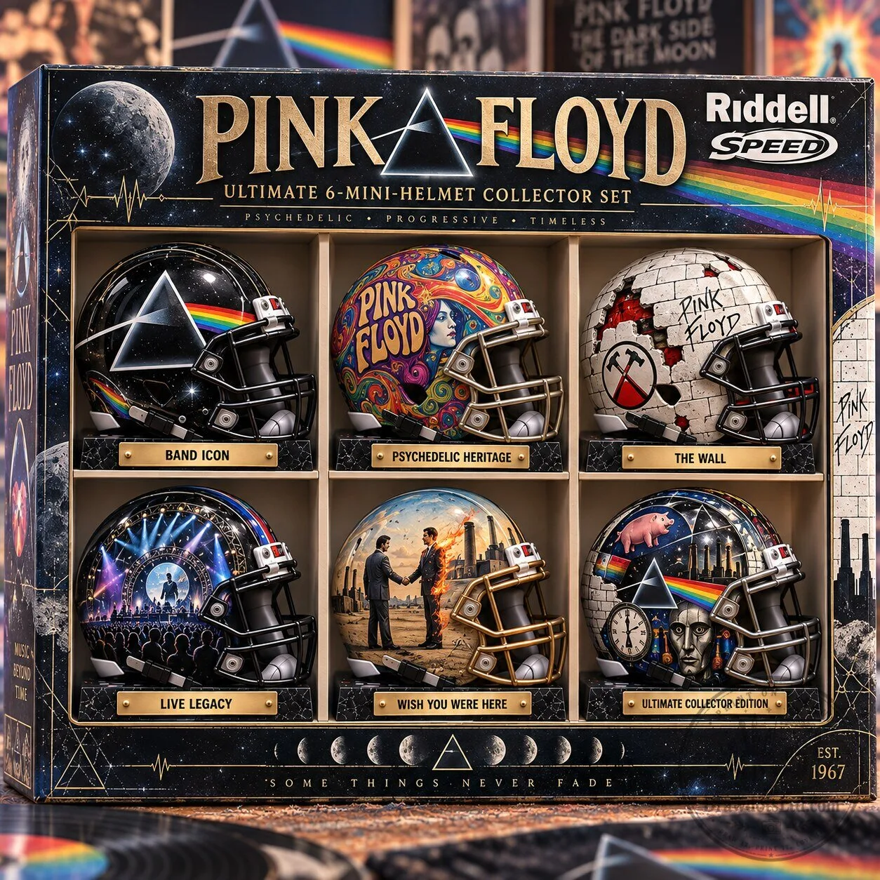 Pink Floyd Ultimate 6 Mini Helmet Collector Set