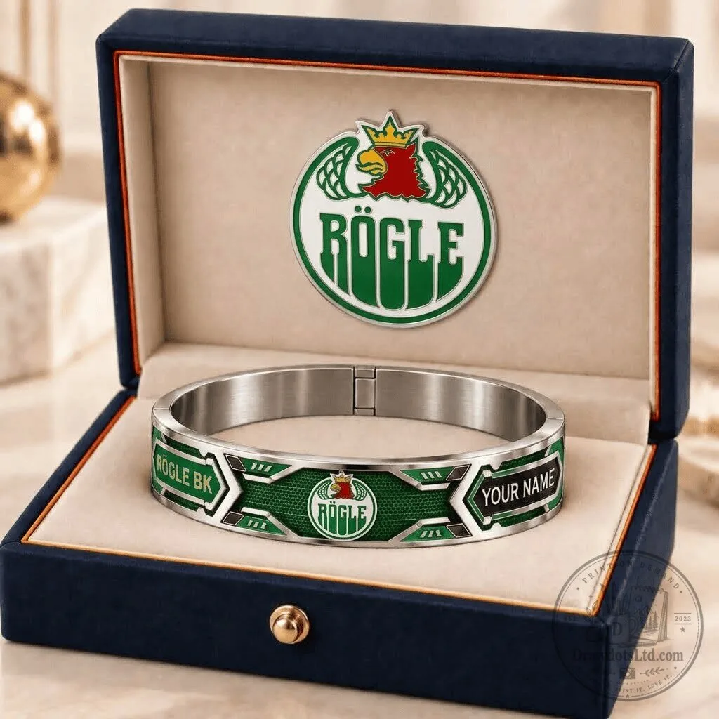 Rögle BK SHL Personalized Stainless Steel Bracelet