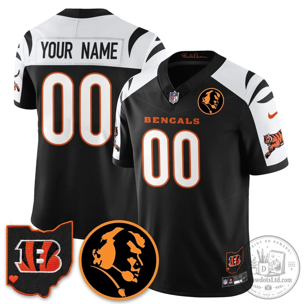 John Madden Cincinnati Bengals Black Game Day Football Jersey John Madden Cincinnati Bengals Black Game Day Football Jersey