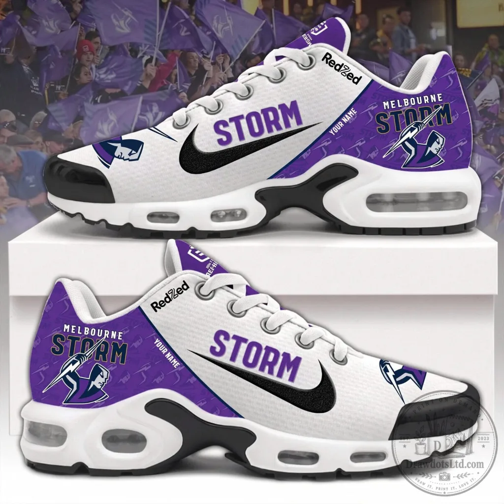 Melbourne Storm Rugby League Team Sports Fan Sneakers Melbourne Storm Rugby League Team Sports Fan Sneakers