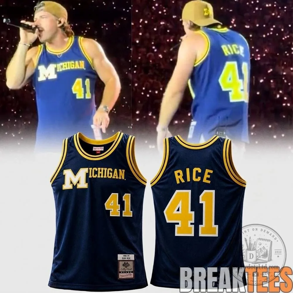 Michigan Wolverines Glen Rice Number 41 Basketball Jersey