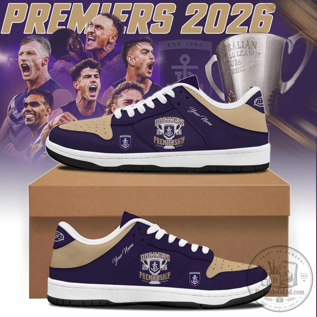 Fremantle Dockers Premiers 2026 Australian Football League Fan Shoes Fremantle Dockers Premiers 2026 Australian Football League Fan Shoes