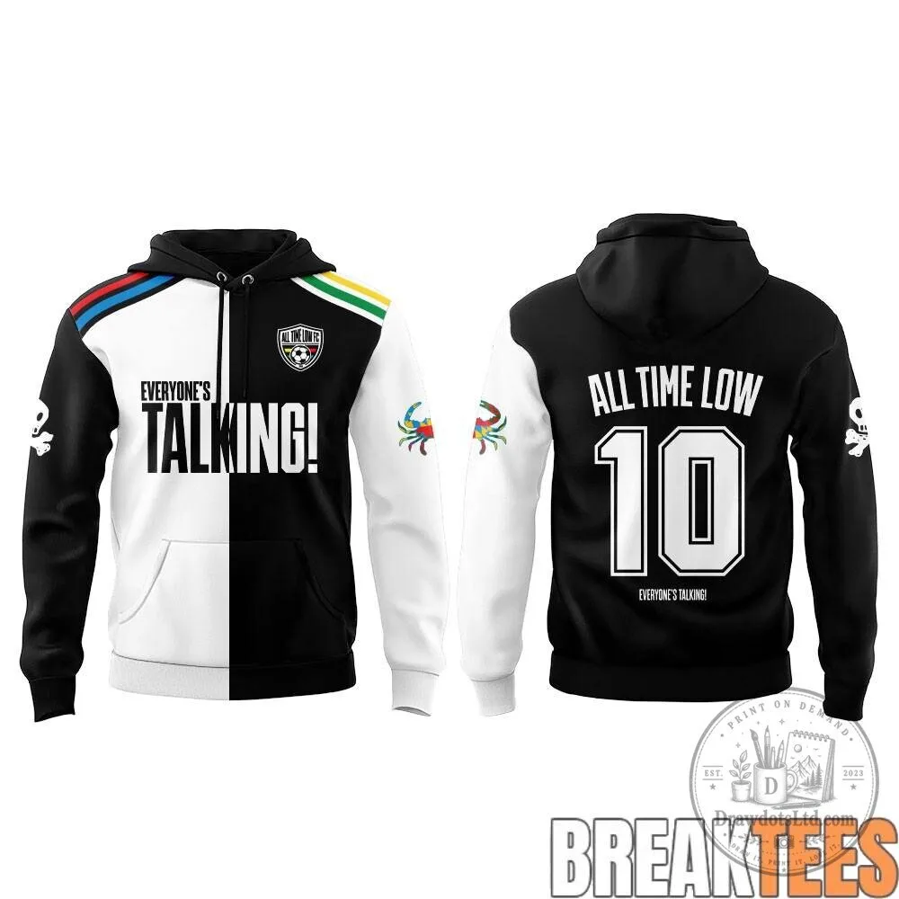 All Time Low Everyone's Talking On Tour Fall 2026 Black and White Hoodie 3 All Time Low Everyone