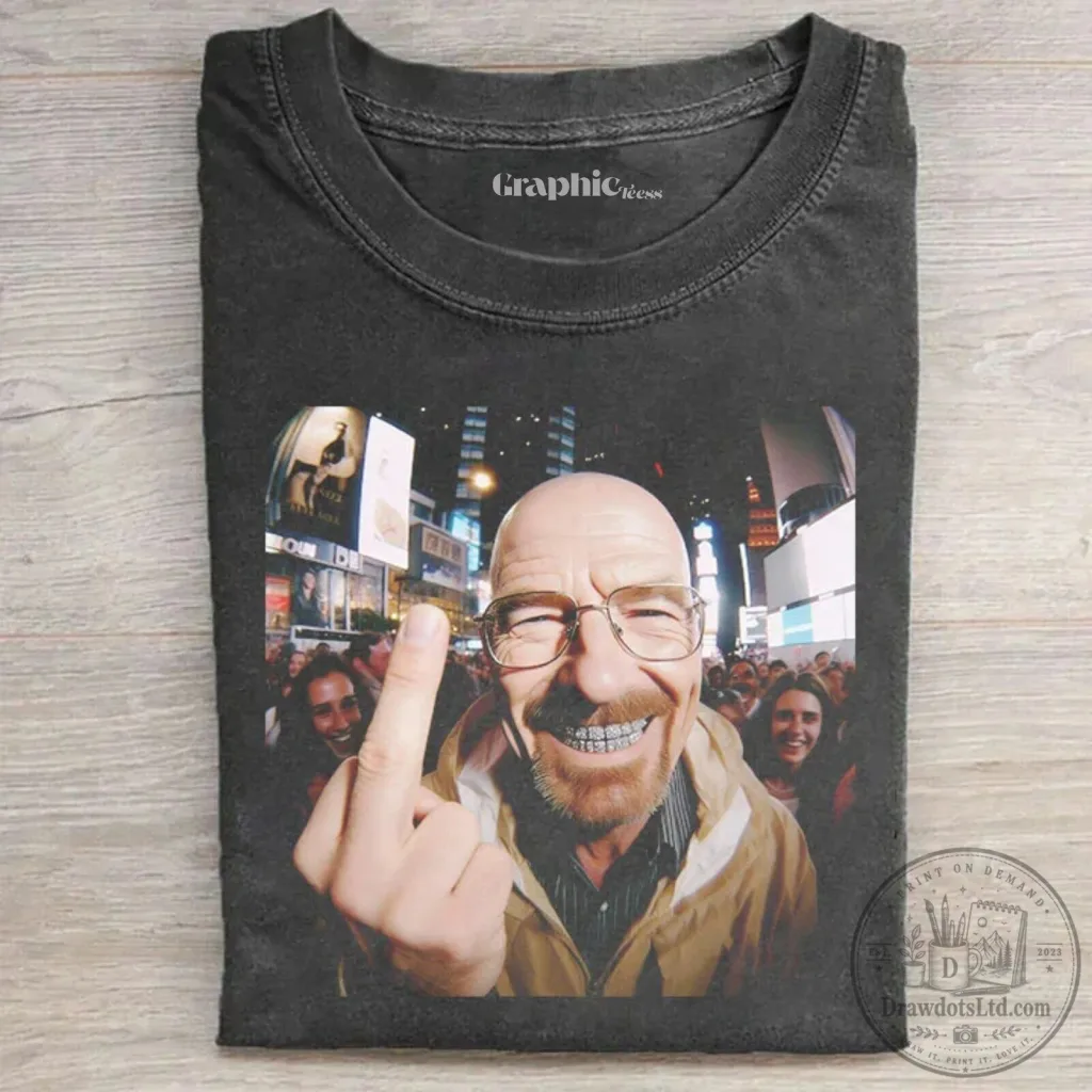 Breaking Bad Walter White Middle Finger Funny T-Shirt Breaking Bad Walter White Middle Finger Funny T-Shirt
