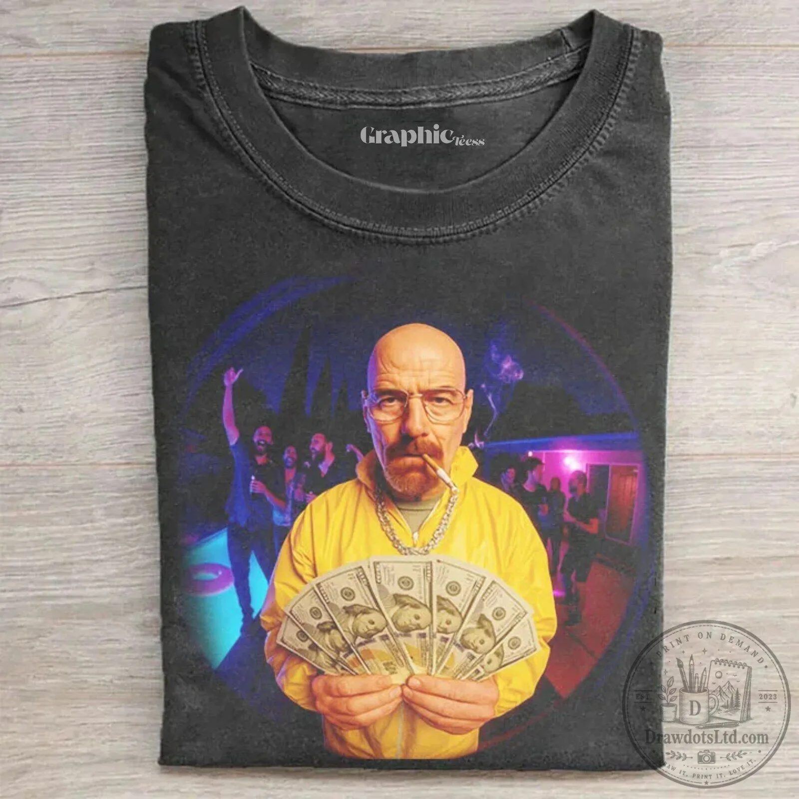 Breaking Bad Walter White Heisenberg Money Fan Art T-Shirt