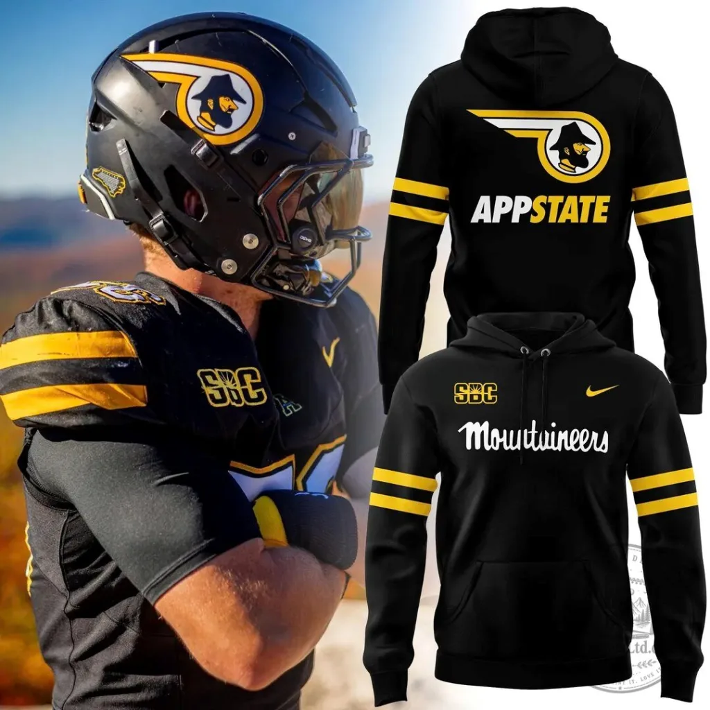 Appalachian State Mountaineers Football Team Black Hoodie