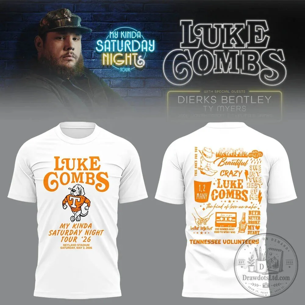 Neyland Stadium T-Shirt for 2026 Luke Combs My Kinda Saturday Night Tour