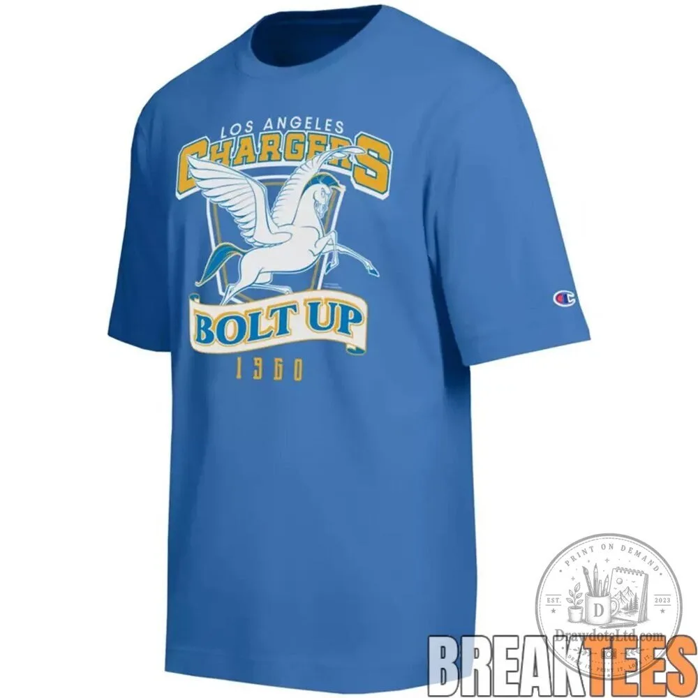 Los Angeles Chargers Hercules Pegasus Bolt Up 1960 Graphic T-Shirt
