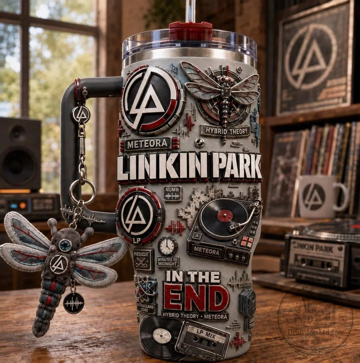 Linkin Park Hybrid Theory Meteora Numb In The End 40oz Tumbler with Handle