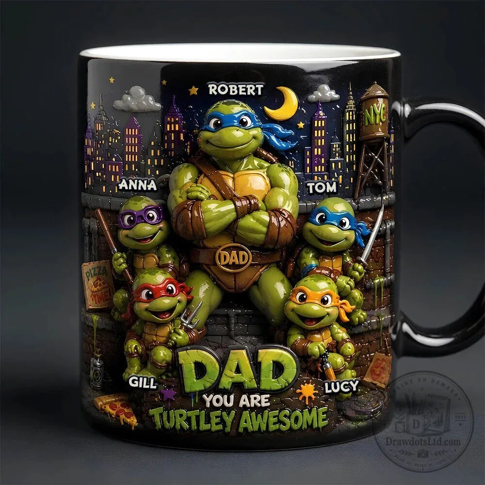 Personalized Teenage Mutant Ninja Turtles Dad You Are Turtley Awesome Mug