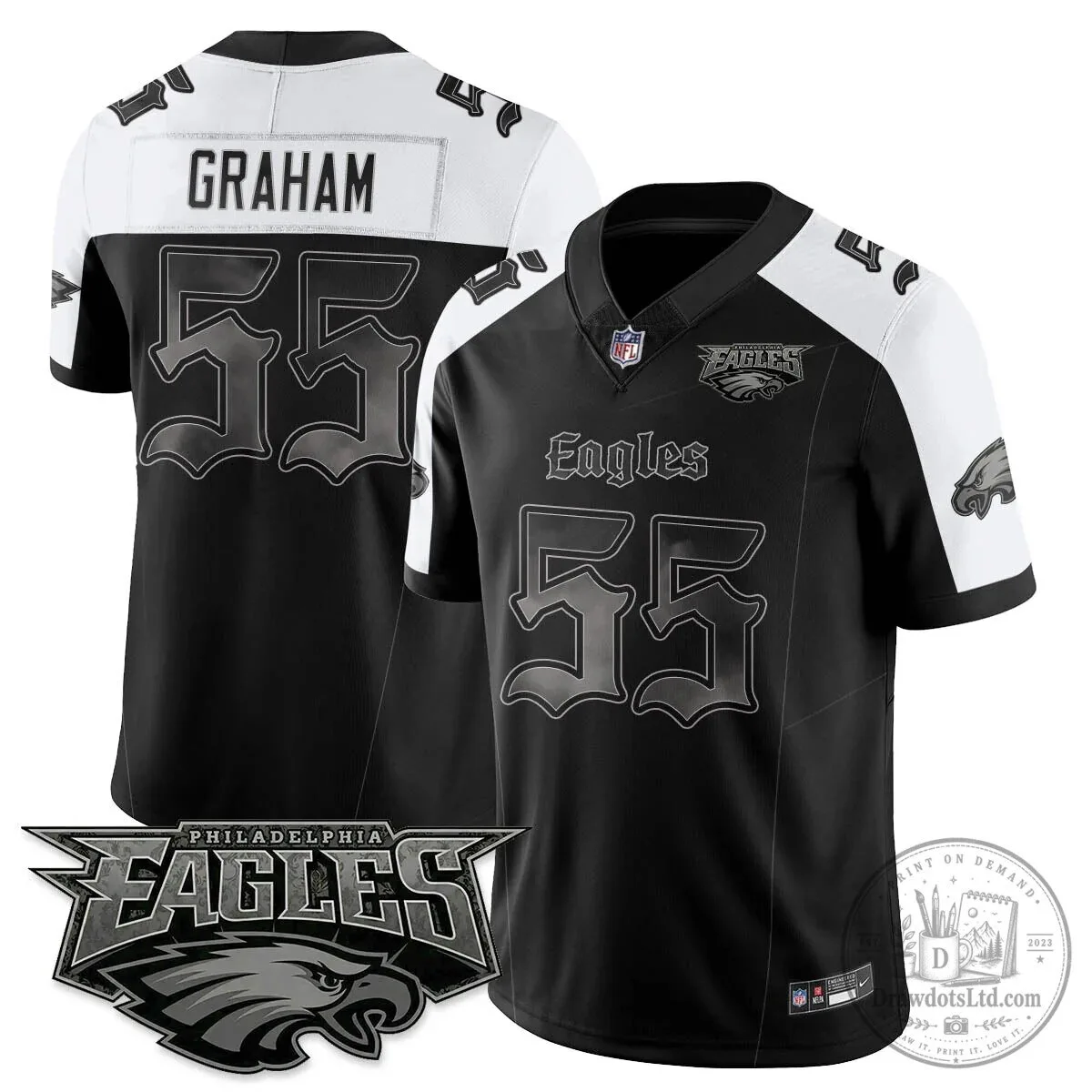 Philly Philadelphia Eagles Saquon Barkley Black Football Jersey 32 Philly Philadelphia Eagles Saquon Barkley Black Football Jersey