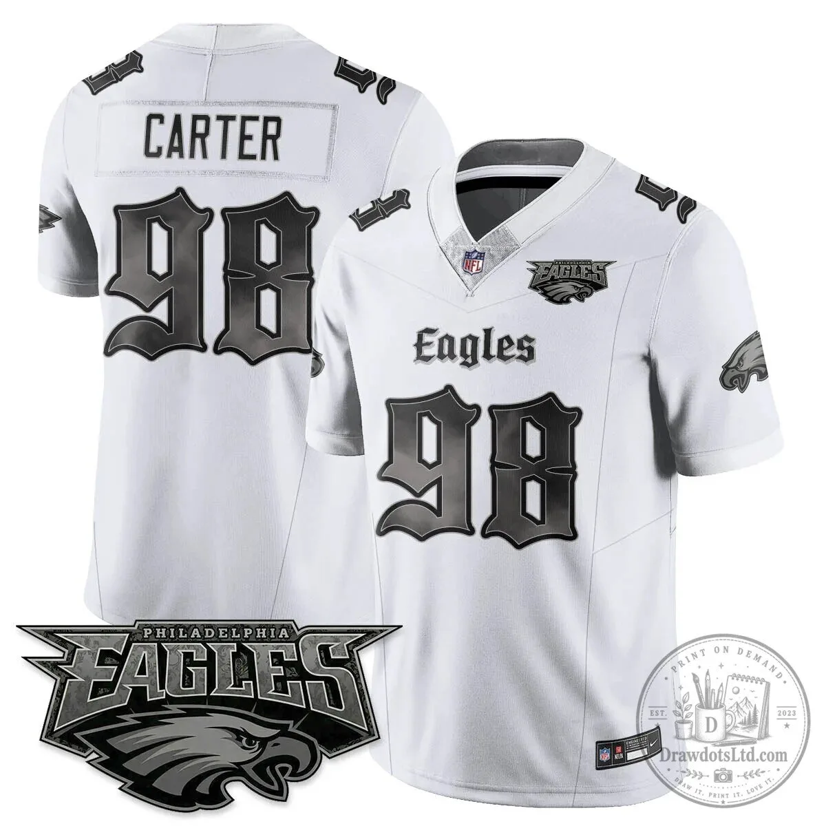 Philly Philadelphia Eagles Saquon Barkley Black Football Jersey 48 Philly Philadelphia Eagles Saquon Barkley Black Football Jersey