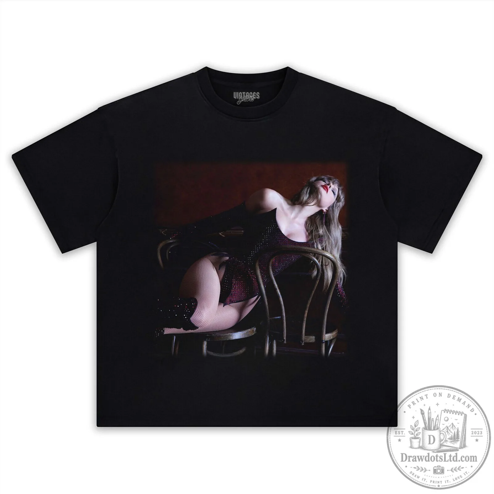 Taylor Swift The Life of a Showgirl 3.0 Black Graphic T-Shirt