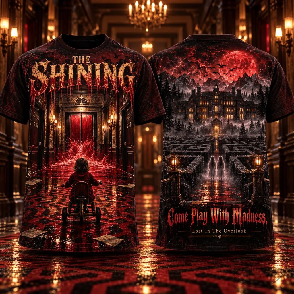 The Shining Overlook Hotel Danny Tricycle Horror Movie T-Shirt The Shining Overlook Hotel Danny Tricycle Horror Movie T-Shirt