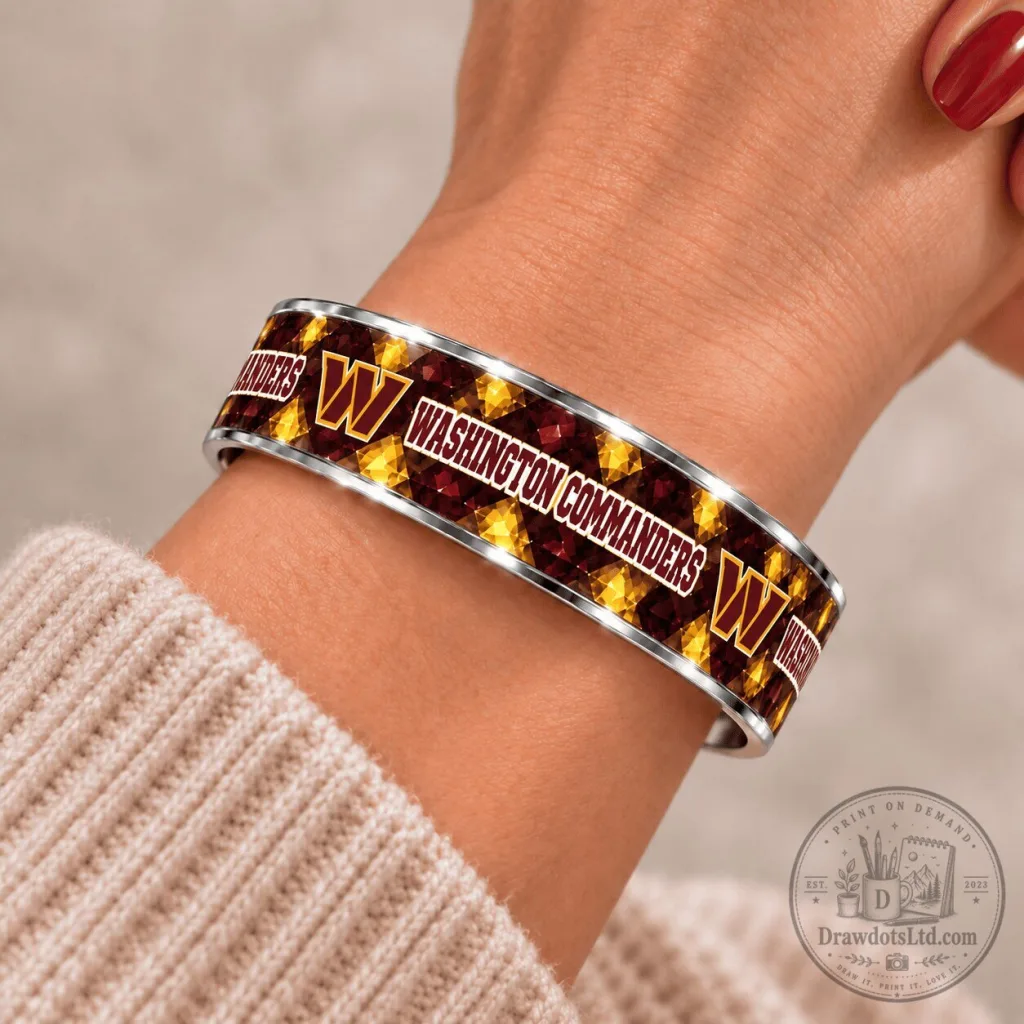 Bracelet featuring the logo of the National Football League's Washington Commanders team