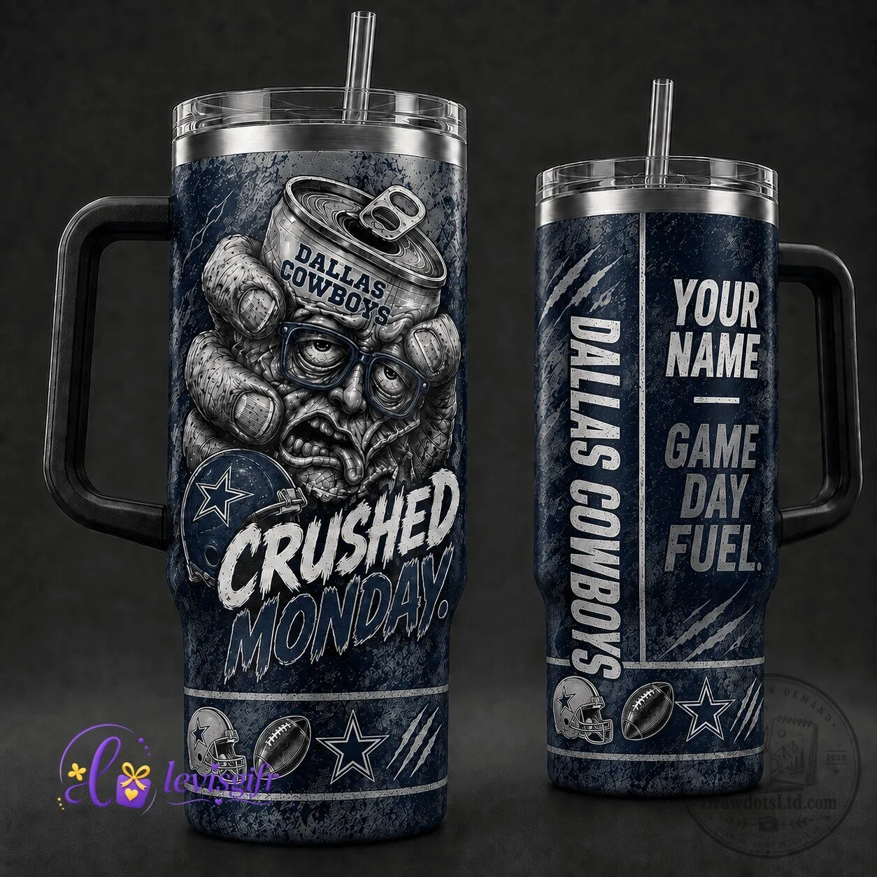 Dallas Cowboys Football Crushed Monday Personalized Insulated Tumbler