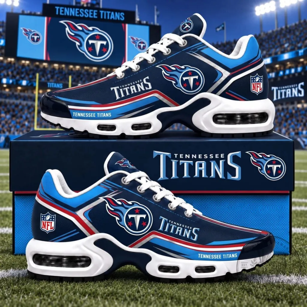 Tennessee Titans NFL Fan Gear Sneakers, Custom Football Team Shoes Tennessee Titans NFL Fan Gear Sneakers, Custom Football Team Shoes