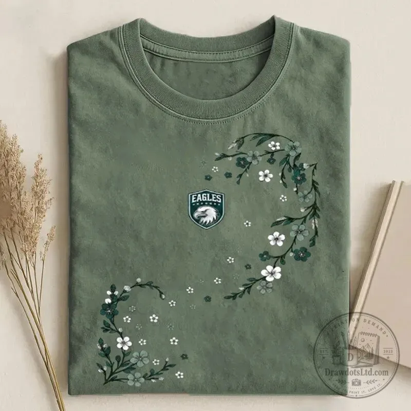 Philadelphia Football Eagles Floral Wreath Graphic T-Shirt