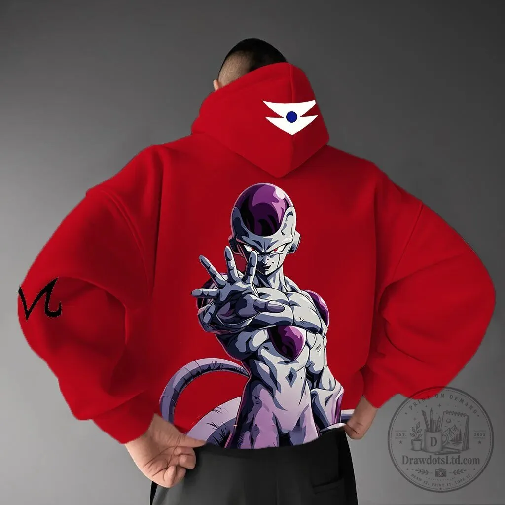 Dragon Ball Z Frieza Anime Character Red Hoodie