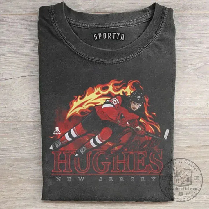 Jack Hughes New Jersey Devils Ice Hockey T-Shirt