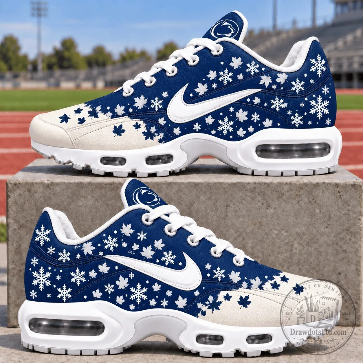 Penn State Nittany Lions Fall Snowflakes Custom Print Shoes