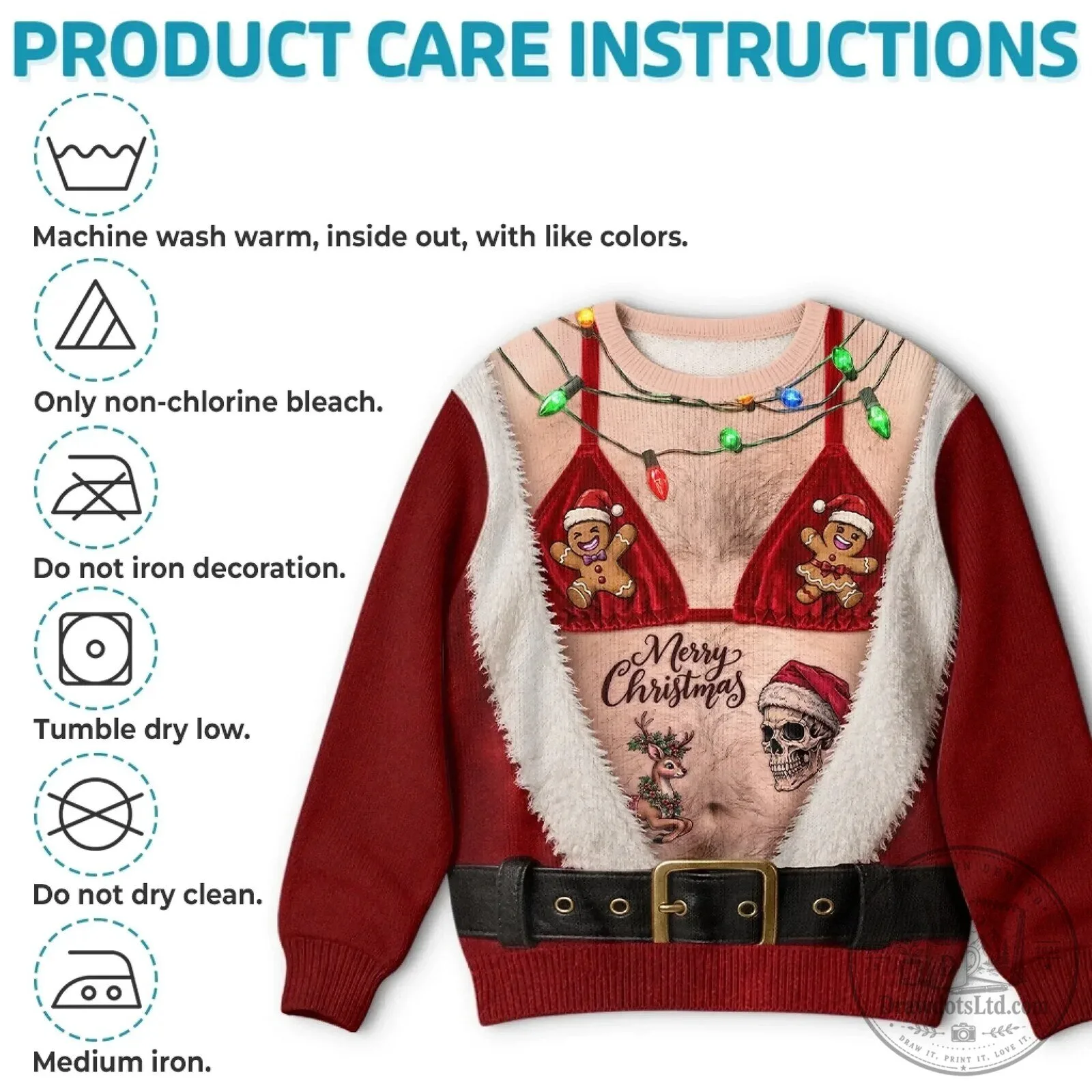 Funny Santa Bikini Costume Personalized Christmas Ugly Sweatshirt 11 Funny Santa Bikini Costume Personalized Christmas Ugly Sweatshirt