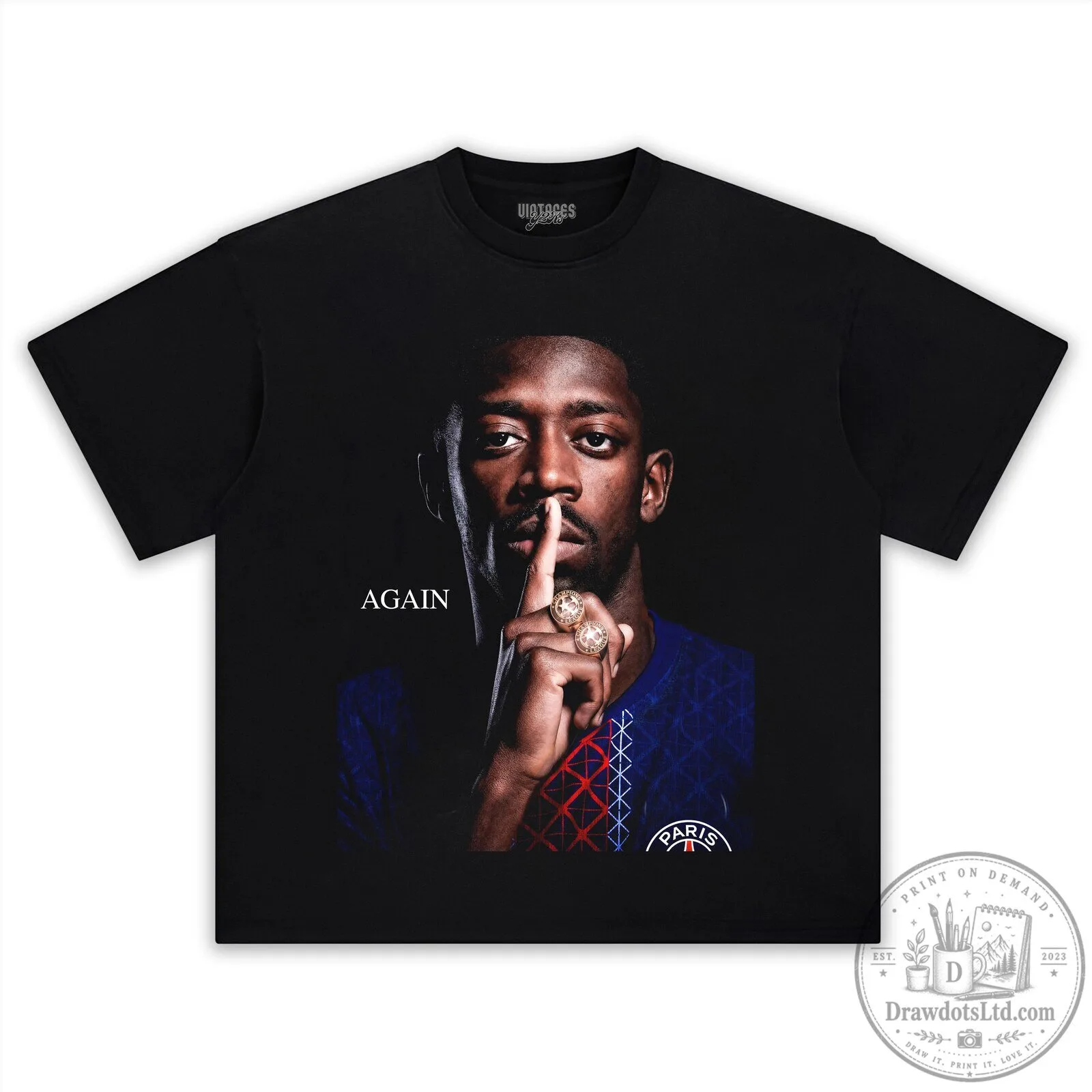 Ousmane Dembélé Again Paris Football Club Fan T-Shirt