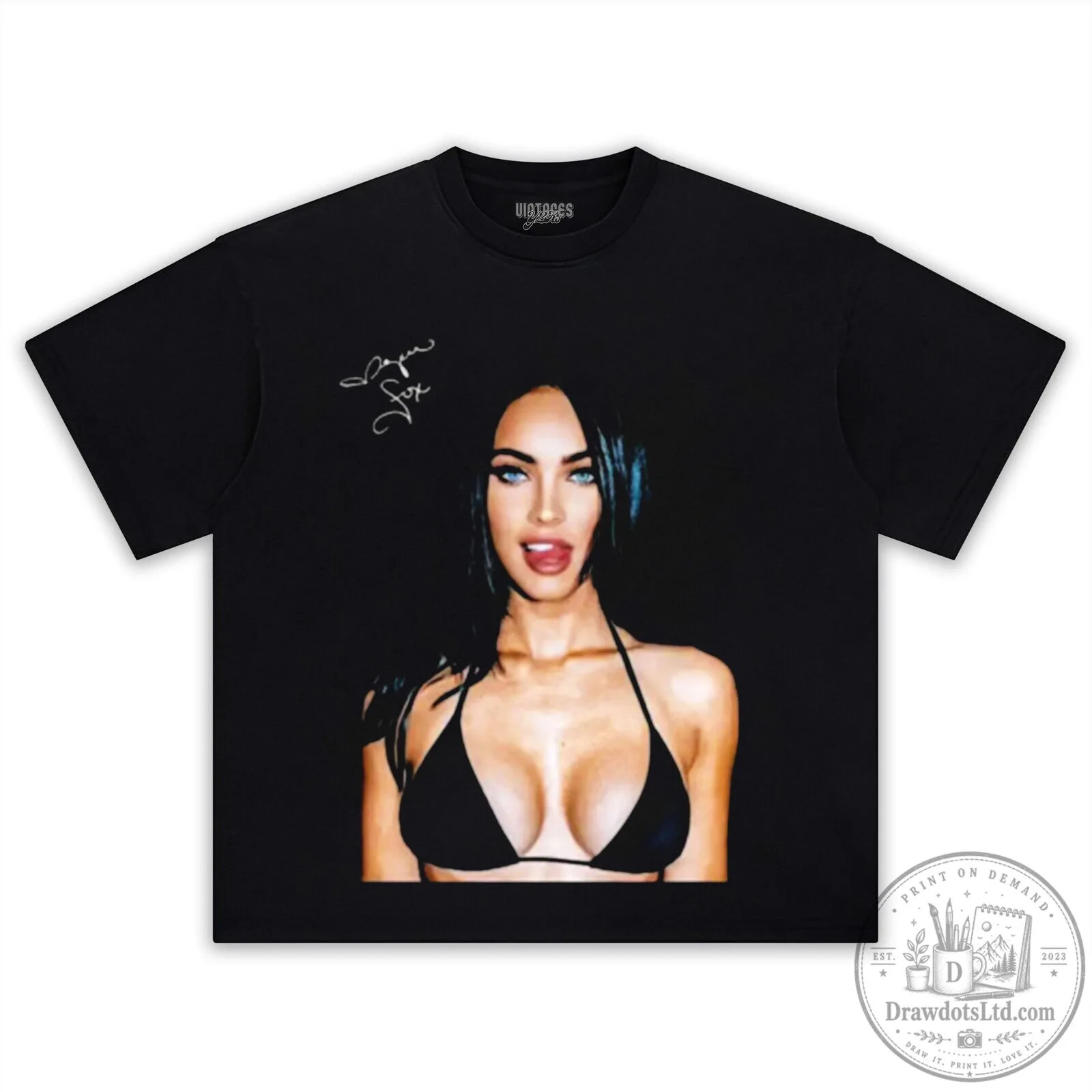 Megan Fox Signature Black Bikini Photo Graphic T-Shirt