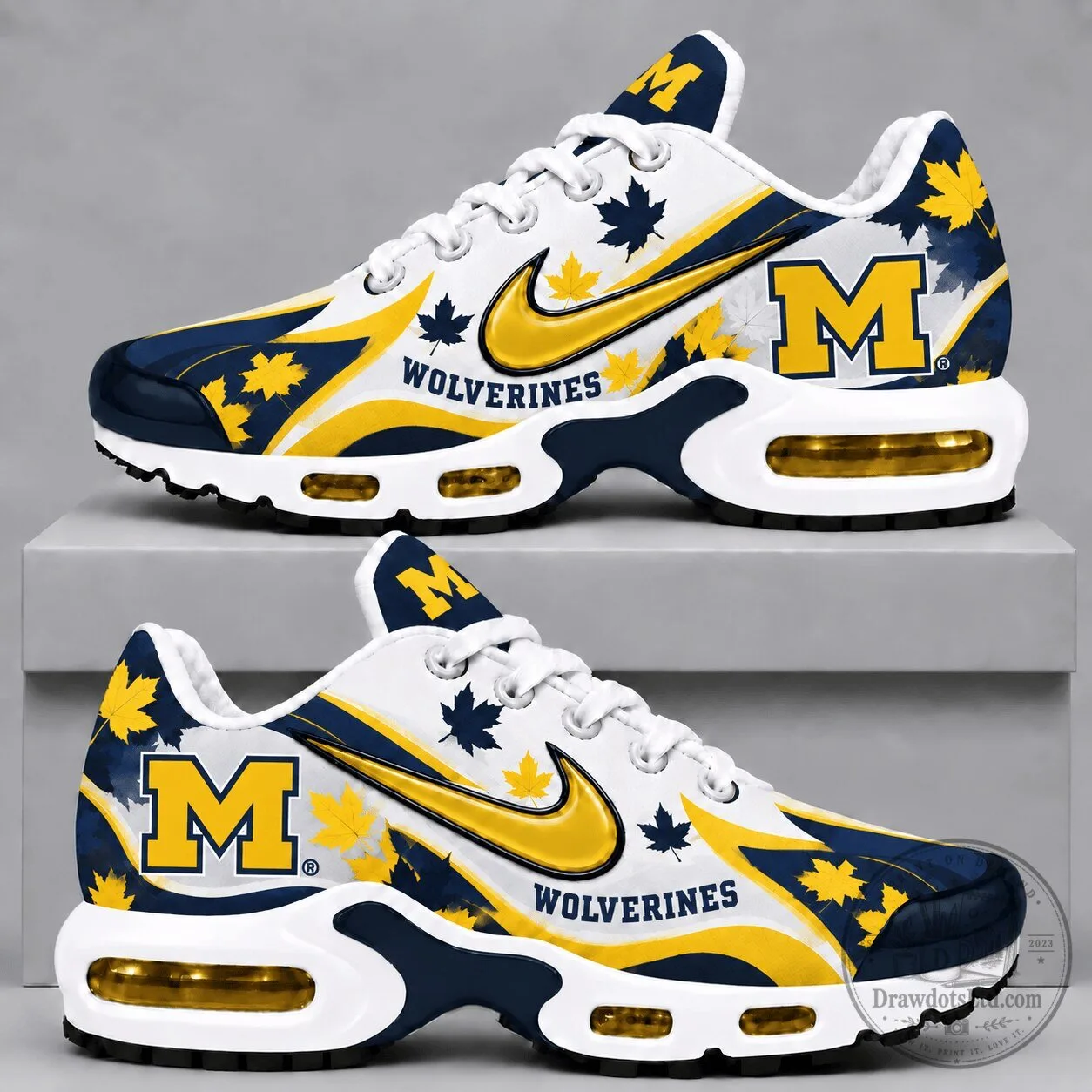 Michigan Wolverines Fall Season Air Max Sneakers