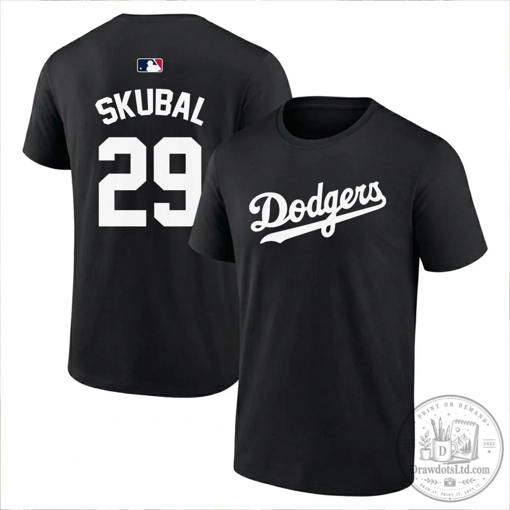 Los Angeles Dodgers Tarik Skubal Number 29 Baseball T-Shirt