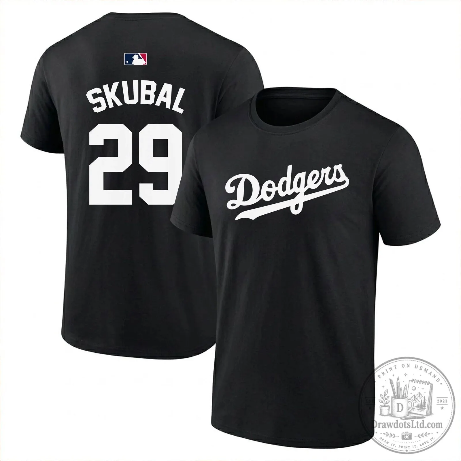Los Angeles Dodgers Tarik Skubal Number 29 Baseball T-Shirt