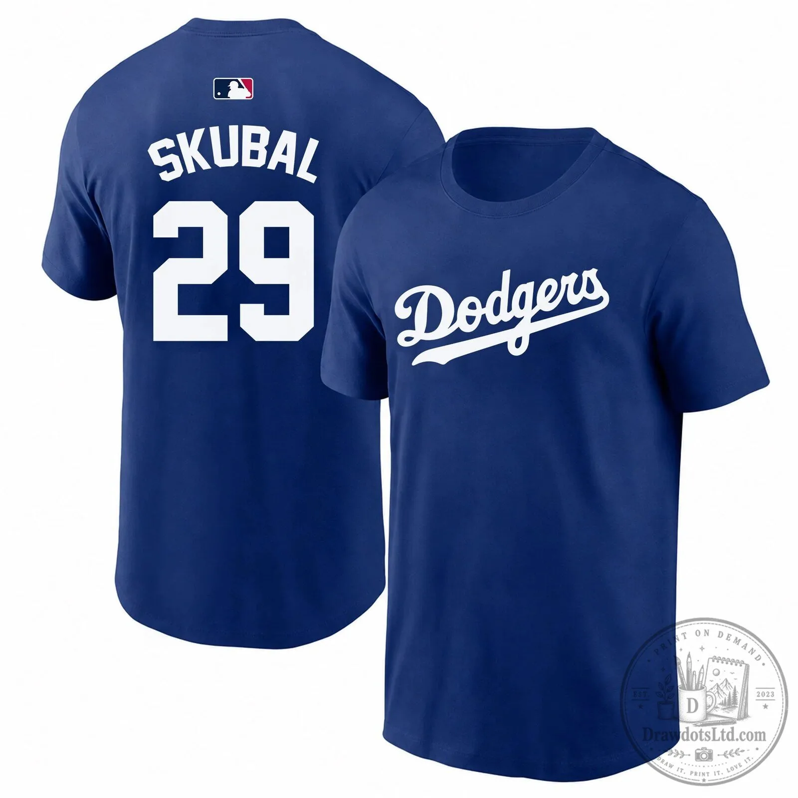 Los Angeles Dodgers Tarik Skubal Number 29 Baseball T-Shirt 5 Los Angeles Dodgers Tarik Skubal Number 29 Baseball T-Shirt