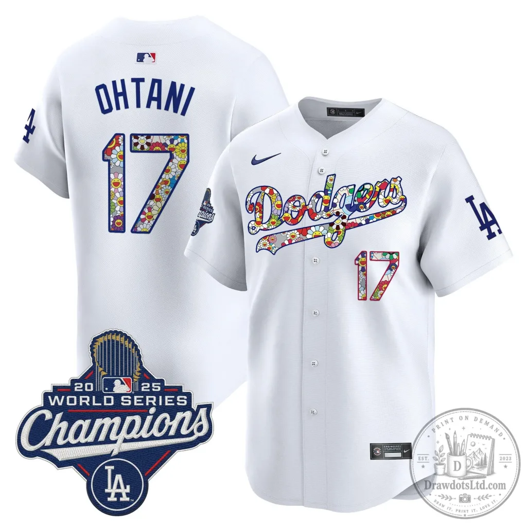 Shohei Ohtani Baseball Jersey by Takashi Murakami for Los Angeles Dodgers Fans