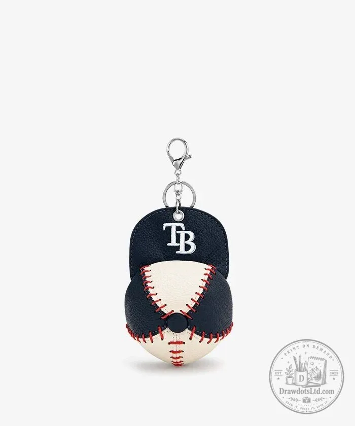 Tampa Bay Rays Baseball Cap Coin Purse Keychain