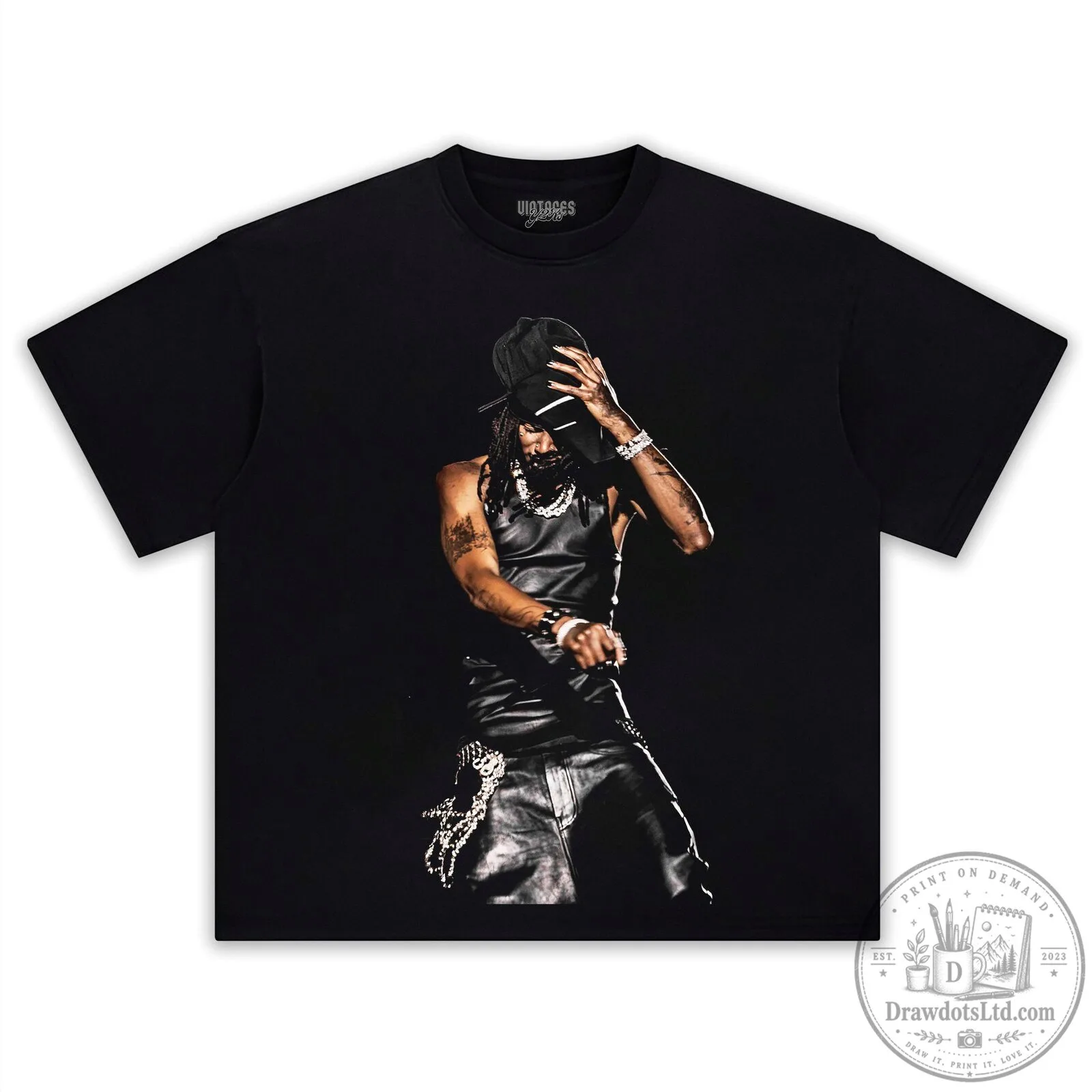 Black T-Shirt for Fans of Rapper Playboi Carti's Music