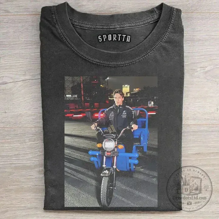 George Russell Formula 1 Racing Driver Graphic Black T-Shirt