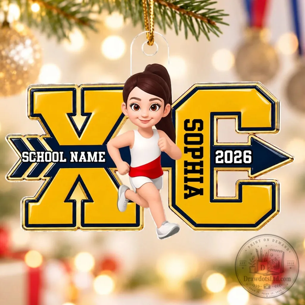 Personalized Cross Country Runner Sophia 2026 Christmas Tree Ornament Personalized Cross Country Runner Sophia 2026 Christmas Tree Ornament