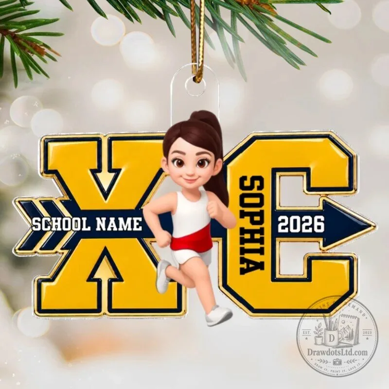 Personalized Cross Country Runner Sophia 2026 Christmas Tree Ornament 13 Personalized Cross Country Runner Sophia 2026 Christmas Tree Ornament
