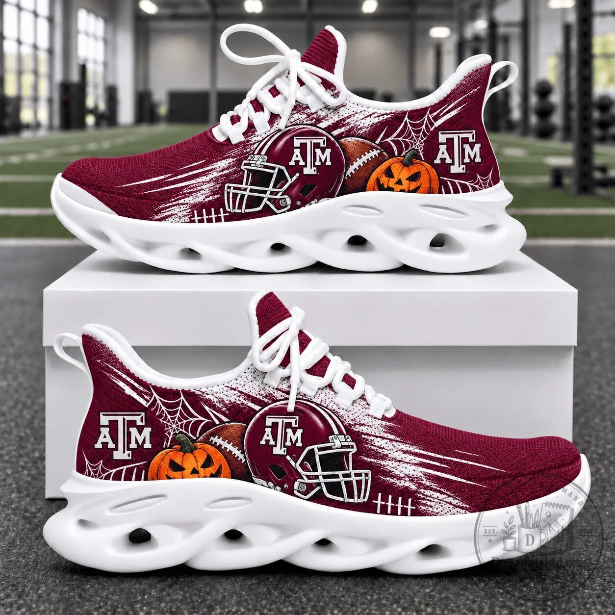 Texas A&M Aggies Football Halloween Theme Chunky Sneakers