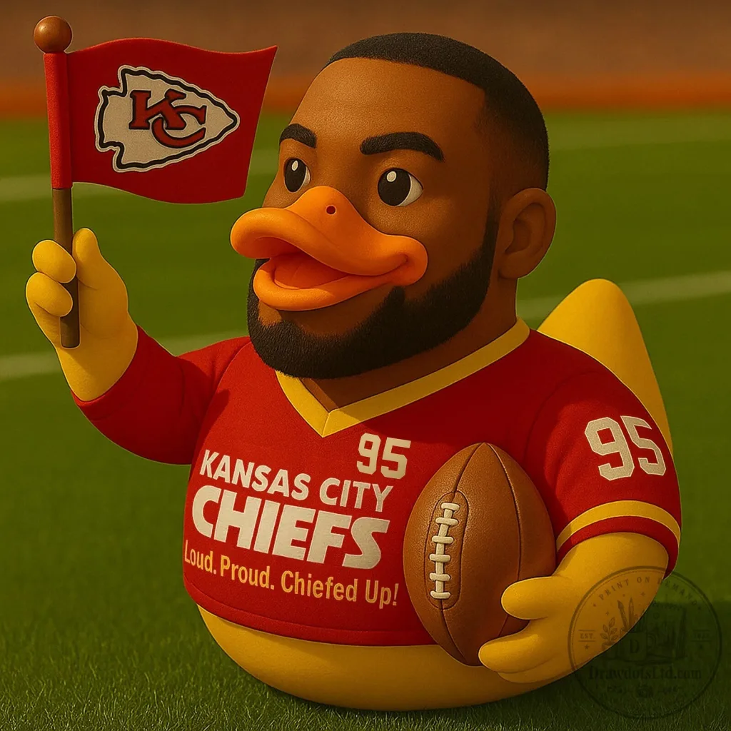 Kansas City Chiefs Football Player Rubber Duck Figurine Kansas City Chiefs Football Player Rubber Duck Figurine