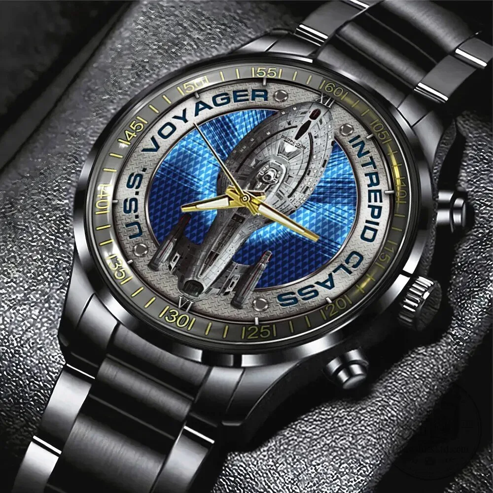 Star Trek Voyager USS Intrepid Class NCC-7465 Stainless Steel Watch