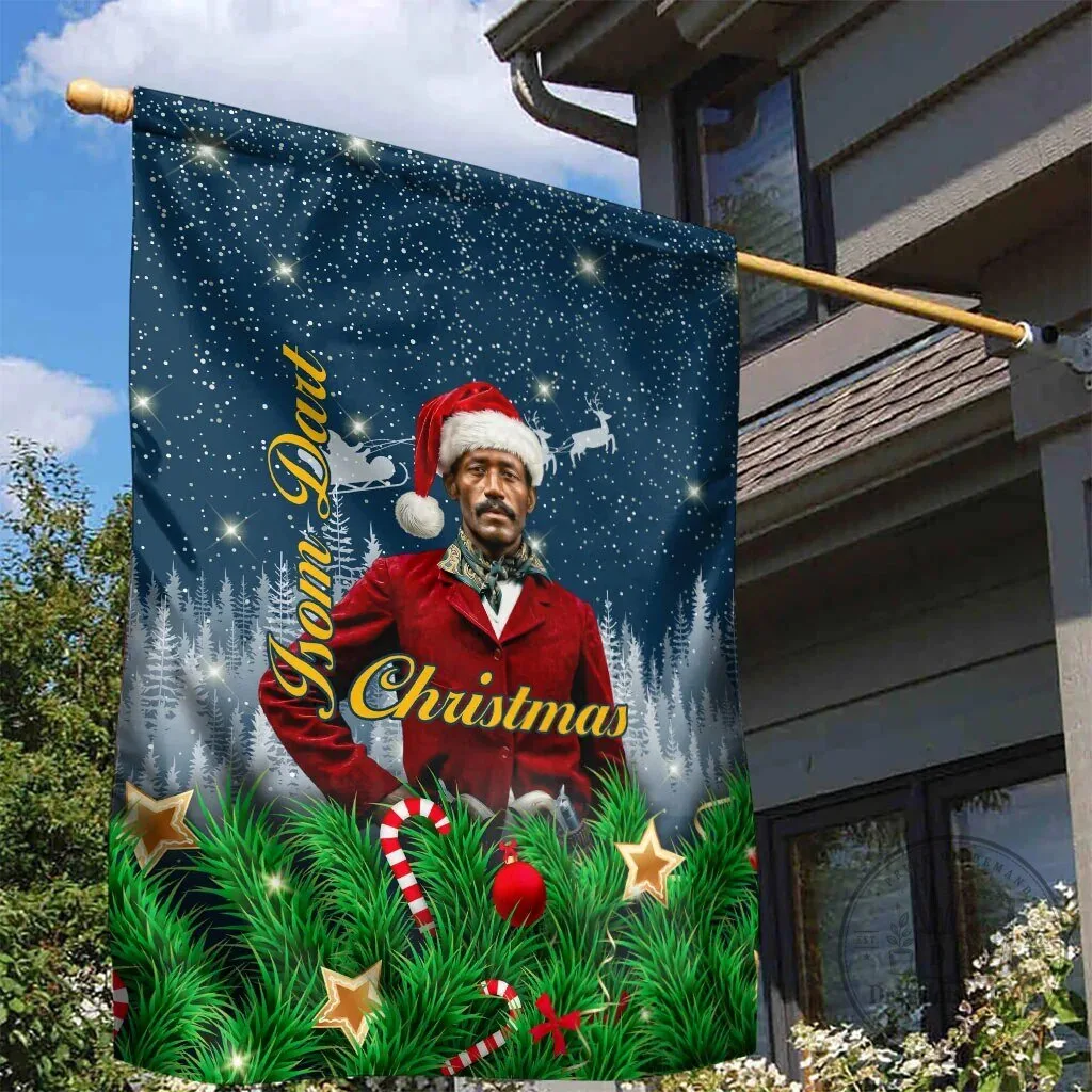 Isom Dart Christmas Black Cowboy Santa Western Snow Winter Garden Flag 6 Isom Dart Christmas Black Cowboy Santa Western Snow Winter Garden Flag