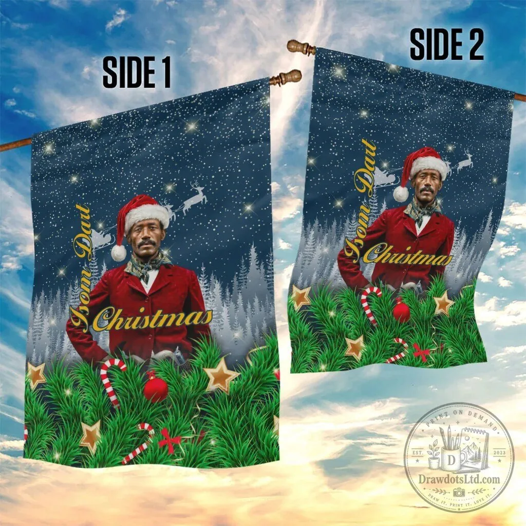 Isom Dart Christmas Black Cowboy Santa Western Snow Winter Garden Flag 7 Isom Dart Christmas Black Cowboy Santa Western Snow Winter Garden Flag